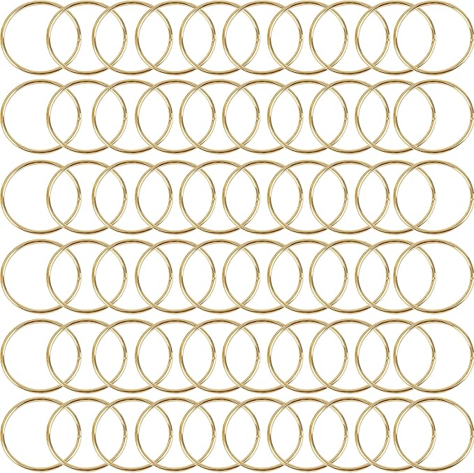 60Pcs Macrame Hoops Ring, BetterJonny 3 Inch Metal Craft Ring Gold Dream Catcher Rings Wreath Hoop Rings for Home Decorations DIY Crafts and Wall Hanging Crafts