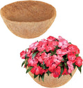 Coco Liners for Planters - 2 Pack 8 Inch Round Hanging Basket Liners, 100% Natural Coconut Fiber Replacement Liners for Hanging Baskets Planters Flowers, Plants, Vegetables (8'' Pack of 2)