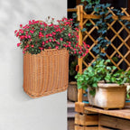 1Pcs Kitchenware Hanging Basket Wall Hanging Flower Baskets Front Door Hanging Basket Woven Hanging Basket Tableware Plant Basket 11 x 6.68 x 4.32inch