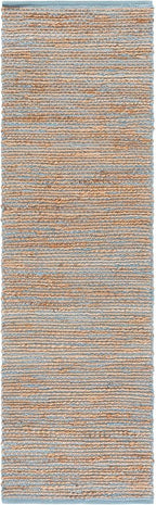 SAFAVIEH Cape Cod Collection Runner Rug - 2'3" x 8', Blue & Natural, Handmade Jute, Ideal for Living Room, Hallway, Foyer, Bedroom (CAP236M-28)
