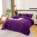YUSOKI Twin XL Blanket Single Layer,Weight(3.1lb),370GMS-3D Stylish Design for Gift Home Decor (Purple,65"x90")
