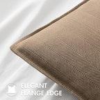 MIULEE Pack of 2 Coco Brown Decorative Pillow Covers 20x20 Inch Soft Chenille Luxurious Couch Throw Pillows Farmhouse Cushion Covers with Elegant Design for Sofa Bedroom Living Room Home Decor