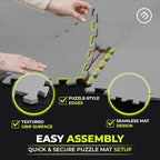 bemaxx Gym Mats Set - 18 pcs EVA Interlocking Foam Floor Tiles (12.6"x12.6"x0.4") 18sqft Protective Gym Flooring Sports Home Workout Exercise Mats Puzzle Garage Fitness Play-Room Pool Treadmill Bike