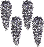 BLEUM CADE Fake Hanging Plants, 4pcs Artificial Hanging Plant, Faux Deep Purple Vines Hanging Plant for Wall Home Living Room Indoor Outdoor Halloween Decor (No Baskets)