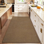 3x5 ft Area Rug Entryway Runner Rug Non Slip Washable, Boho Woven Kitchen Runner Rugs Door Mat Entry Rugs Carpet for Indoor Foyer Backdoor Hallway Floor Bedroom Living Room, Dark Brown/Coffee