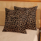 Cheetah Pillow Covers 18x18 Inch Set of 2 Leopard Brown Throw Pillows Animal Skin Print Pillow Cases Modern Decorative Pillows Outdoor Farmhouse Soft Cotton Cushion Case Decor for Couch Home