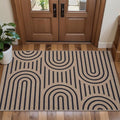 Tangsoo Modern Easy Jute Rug 2x4 Rug for Entryway,Washable Thin Rainbow Outdoor Door Mat,Non-Slip Indoor Floor Carpet Farmhouse Small Throw Mat for Kitchen Hallway Bedroom Front Porch Entrance