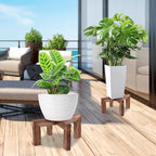 Plant Stand, Indoor/Outdoor Wood Plant Holder, Single Flower Pot Stand, Sturdy Planter Stands, Fit 5-15 Inch Pots