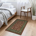 GarveeHome Christmas Rug 2x3 Boho Vintage Rugs Non Slip Front Door Rug for Entryway, Washable Indoor Kitchen Rugs Low-Pile Stain Resistance Small Door Mat Holiday Decor for Bedroom Red