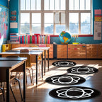 Tinideya 12 Pcs Kids Carpet Circle Seats for Class 16 Inch Round Classroom Rug Floor Cushions Soft First Day of School Educational Mat Non Slip Back to School Learning Playing Areas(Abstract)