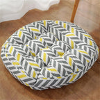 Large Round Floor Cushion, Comfortable Cotton and Linen Boho Meditation Pillow Tatami Seating Cushion for Room Reading Book Nursery Room Balcony,J,60 * 60cm