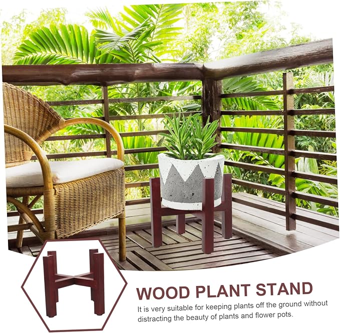 Plant Stand Boho Style Wooden Flowerpot Holder Indoor Plant Stands Solid Wood Pot Rack