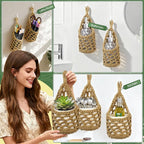 Macrame Wall Plant Hanger, Hanging Planter Basket Holder, Wall Planters for Indoor Plants, for Up to 4 Inch Pot (Brown, 4-Inch)