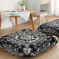 Mandala Meditation Cushion, Boho Meditation Mat, Meditation Pillows for Sitting on Floor, Cushions for Sitting in Home and Outdoor, Square Floor Pillow Cushion Seating for Yoga Accessories 22'' X 22''