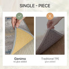 GENIMO No Crease Non Slip 6x9 Area Rugs for Living Room, Craft Woven Modern Rug, Soft Floor Carpet, Single-Piece Rugs for Bedroom, Dining Room, Office, Blue