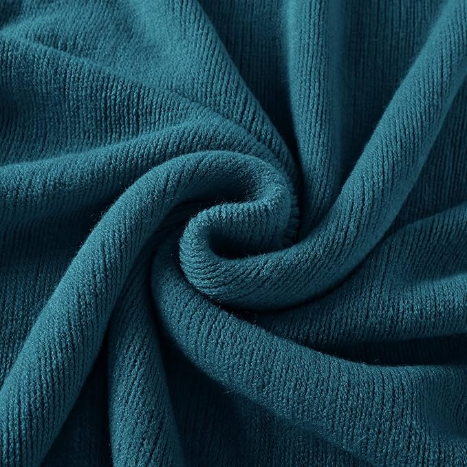 Homiest Decorative Knitted Throw with Fringe, Lightweight Acrylic Knit Blanket, Soft & Cozy Tassel Blanket for Couch, Sofa, Bed (Turquoise, 50 x 60 Inch)