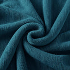 Homiest Decorative Knitted Throw with Fringe, Lightweight Acrylic Knit Blanket, Soft & Cozy Tassel Blanket for Couch, Sofa, Bed (Turquoise, 50 x 60 Inch)