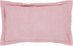 Better Trends Jullian Collection is Super Soft and Light Weight in Bold Stripes Design 100% Cotton Tufted Unique Luxurious Machine Washable Tumble Dry, King Sham, Pink