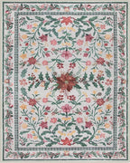 Lahome Christmas Rugs 8x10 Living Room Decor, Washable Area Rugs for Dining Room Stain Resistant, Large Thin Carpets Under Bed Couch Cottagecore Holiday Decor