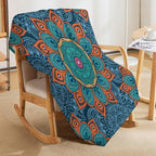 Abstract Mandala Throw Blanket Indian Hippie Bohemian Art Floral Texture Pattern Blanket for Sofa Bed Couch Chair Or Dorm 30"x40"
