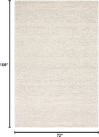 SAFAVIEH Area Rug 6x9 - Natura Collection - Beige & Ivory, Handmade Wool Blend, Textured Design, Ideal for Living Room, Bedroom, Dining Space (NAT425B)