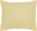 Better Trends Jullian Collection is Super Soft and Light Weight in Bold Stripes Design 100% Cotton Tufted Unique Luxurious Machine Washable Tumble Dry, Standard Sham, Yellow