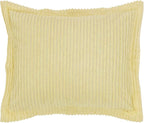 Better Trends Jullian Collection is Super Soft and Light Weight in Bold Stripes Design 100% Cotton Tufted Unique Luxurious Machine Washable Tumble Dry, Standard Sham, Yellow