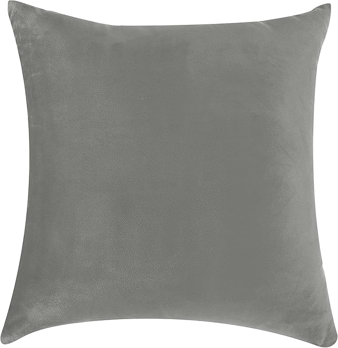 NiNi ALL Decorative Throw Pillow Covers Pack of 2, Velvet Throw Pillow Cases for Couch Pillows Cover Bedroom Living Room Outdoor, Pillow Covers 24x24 Inch Grey