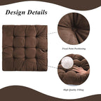 Meditation Floor Pillow 22×22 Inch 1 Pack Large Floor Cushions for Adults Square Tufted Corduroy Floor Pillows for Yoga Living Tatami Room Coffee