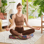 Codi Meditation Pillow, Large Pillows Sitting for Adults and Kids, Boho Cushions for Yoga Living Room Tatami Sitting Home Decor, Memory Foam Added, 22x22 Inch, Multi Blaidiere