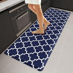 WISELIFE Anti Fatigue Floor Mat - 4/5 Inch Thick Kitchen Mat Non Slip Waterproof Heavy Duty Ergonomic Comfort Mat Durable for Home, Office, Sink, Laundry,(24" x 70", Blue)