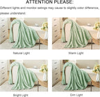 lifein Throw Blanket for Couch-Sage Green Boho Throw Blanket, Soft Fleece Plush Lightweight Blankets&Throws for Spring, Fuzzy Decorative Blankets for Livingroom Bed Sofa Chair (50x60, Sage Green)