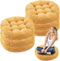Jerify Floor Pillow Cushions Large Round Square Large Meditation Floor Pillow for Classroom Adult Meditation Picnic Party Seating Learning Daycare School(Round,Yellow,6 Pcs)