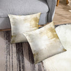 Britimes Throw Pillow Covers Modern Home Art Decor, 18 x 18 Inches Set of 2 Abstract Oil Painting Pillowcases for Bedroom, Living Room, Cushion Couch Sofa, Abstract White Grey Light Yellow