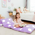 Butterfly Craze Floor Pillow Case, Mattress Bed Lounger Cover, Polka Purple, Queen Size - Cozy Seating Solution for Kids & Adults, Recliner Cushion, for Reading, TV Time (Pillow Not Included)