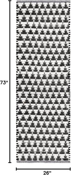 Unique Loom Chindi Jute Collection Area Rug (2' 2" x 6' 1" Runner, White Black)
