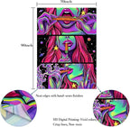 Yeoiat Fantasy Tapestry Anime Tapestry for Bedroom Cool Tapestries Wall Hanging for Dorm Living Room (Pink, 70.00" x 90.00")