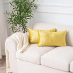 NiNi ALL Decorative Throw Pillow Covers Pack of 2, Velvet Throw Pillow Cases for Couch Pillows Cover Bedroom Living Room Outdoor Pillow Covers 12x20 Inch Gold