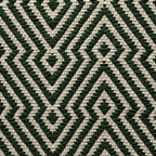 Signature Design by Ashley Abacy Casual Square Handwoven Pouf with Geometric Pattern, Green & Beige
