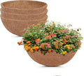 GreatBuddy 4 Pcs Coconut Hanging Basket Liners 16 Inch, Sturdy Round Coco Liners for Planters, Perfect Replacement for The Old, 100% Natural, Easy to Straighten Out