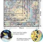 Accnicc Sun and Moon Tapestry for Bedroom Boho Hippie Floral Wall Tapestry Aesthetic Vintage Stained Glass Flower Plant Celestial Large Tapestries Wall Hanging for Living Room Dorm 80 x 60 Inch