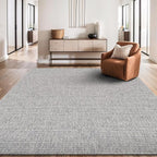 Beverly Rug Easy Jute Gray Rug 8x10 Solid Washable Durable Outdoor Indoor Area Rugs for Living Dining Room Patio Office Stain Resistant Non Shedding Casual Indoor Outside Carpet 8 x 10 Gray