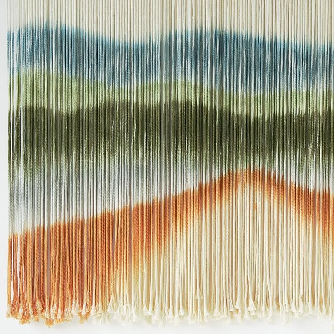 IOWER Macrame Wall Hanging Dip Dye Mountain Wall Art Large Boho Fiber Macrame Wall Decor for Bedroom Living Room Nursery Wedding Backdrop 57" W x 35" L