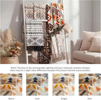 CASAAGUSTO Boho Throw Blanket - Colorful Decorative Blankets with Tassel, Printed Flannel Bohemian Blanket for Chair, Bed, Sofa, Couch(50 * 60, Colorful)