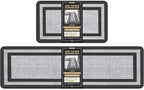 Mattitude Kitchen Mats Set of 2 Cushioned Rugs 0.47 inch Thick Anti-Fatigue Mats for Kitchen Floor,Waterproof Non-Slip Mats and Rugs Set for Office,Floor,Laundry 17.3"×29"+17.3"×59",Black