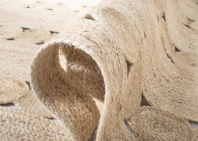 SAFAVIEH Natural Fiber Collection Runner Rug - 2'3" x 10', Ivory, Handmade Farmhouse Braided Woven Jute, Ideal for High Traffic Areas in Living Room, Bedroom (NF365A)