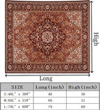 Apdidl Boho Mandala Hippie Wall Tapestry for Bedroom Aesthetic, Indian Bohemian Floral Tapestries Blanket Art Decor, Vintage Orange Fabric Vertical Wall Hanging for Living Room Dorm 36" X 48"