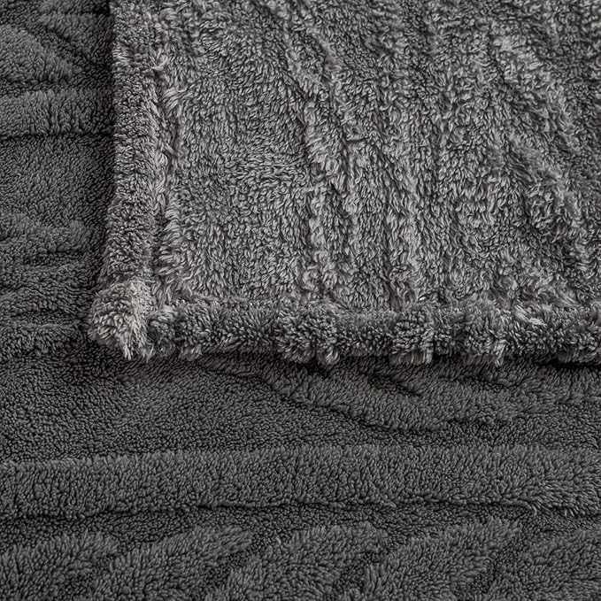 YUSOKI Queen Size Blanket Single Layer,Weight(4.4lb),370GMS-3D Stylish Design for Gift Home Decor (Grey,90"x90")
