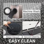 Kitchen Mat, Rubber Backing Cushioned Non Slip Kitchen Rugs for Floor, Absorbent Runner Comfort Standing Mat Rug Washable for Kitchen, Office, Home, 35.4"x71"(Black)