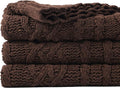 Battilo Dark Brown Throw Blanket for Couch, 51"x67" Soft Chenille Knit Throw Blanket for Home Decor, Soft Cozy Blanket, Decorative Chocolate Brown Blanket for Bed, Living Room